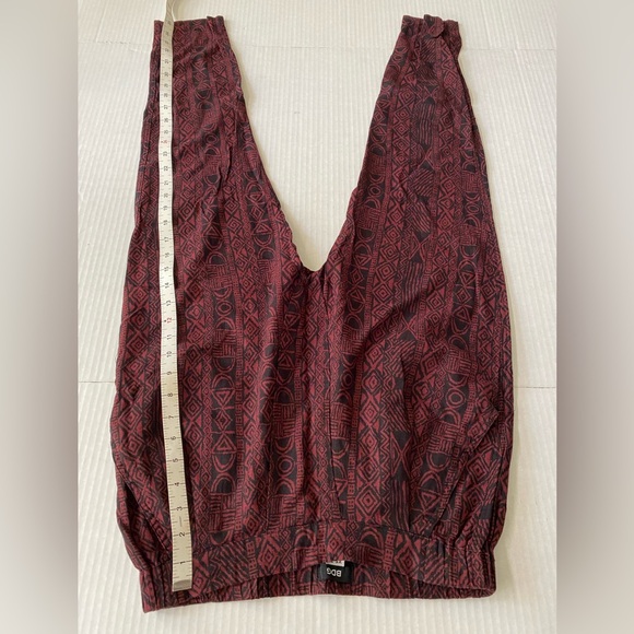 BDG Batik Print Burgundy and Black Harem Pant Size XS - Picture 7 of 16